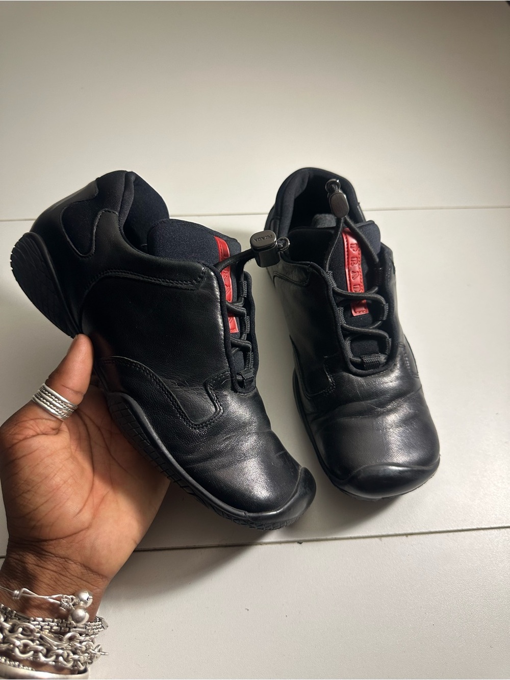 Vtg Prada Square Toe Sneaker